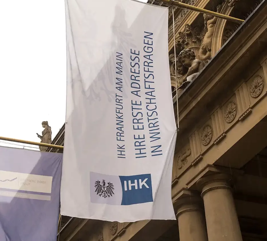 IHK Fahne in Frankfurt am Main, Germany
