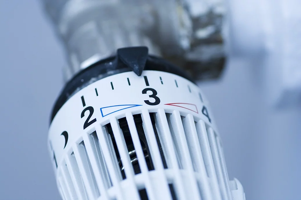 Thermostat, Heizung steht auf 3
