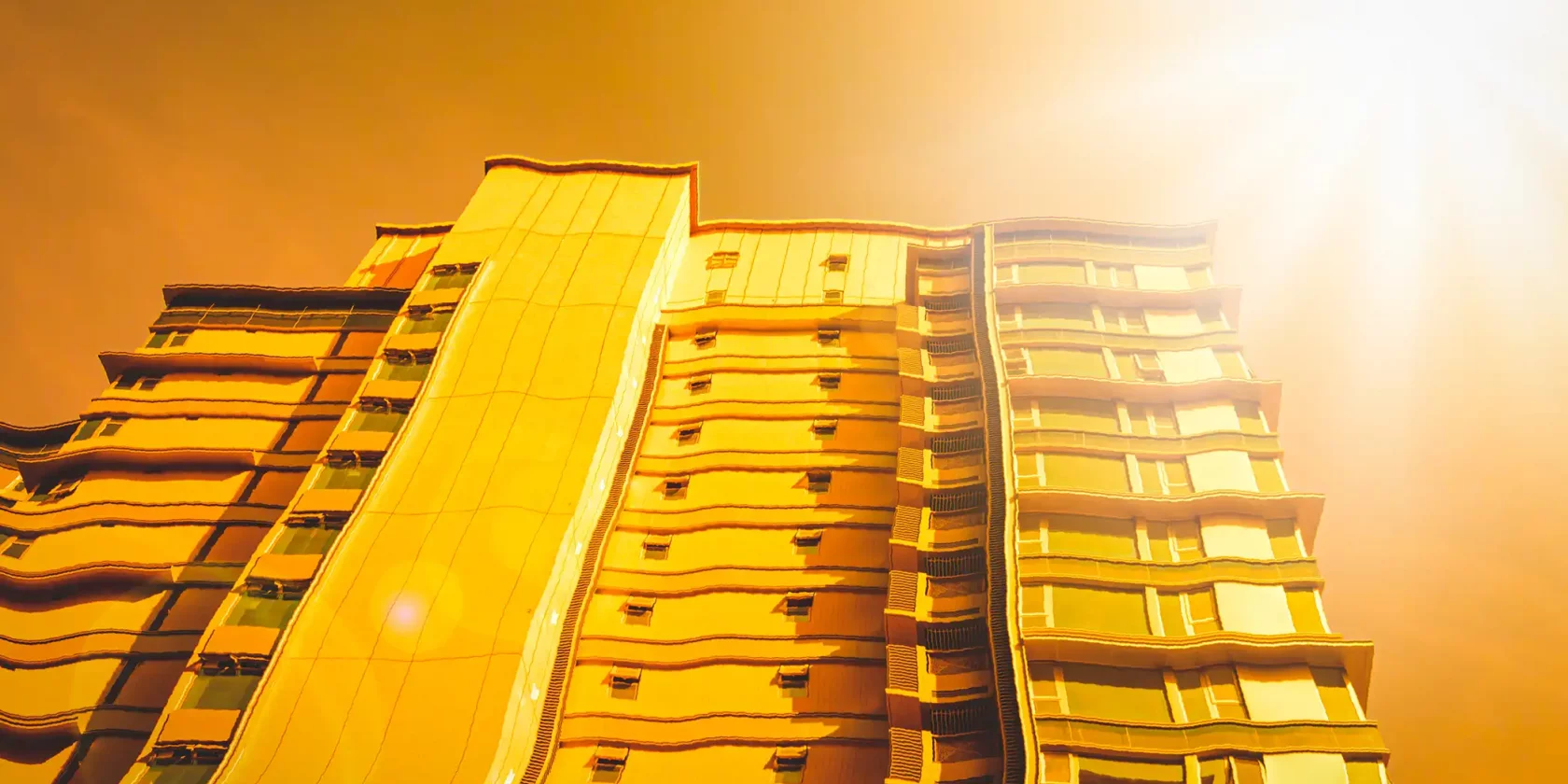 Gelbes Hochhaus